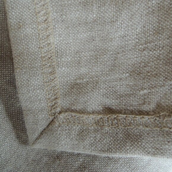 Tan 100% Linen High Low Peplum Back Lagenlook Tunic XL/1X - Picture 11 of 11